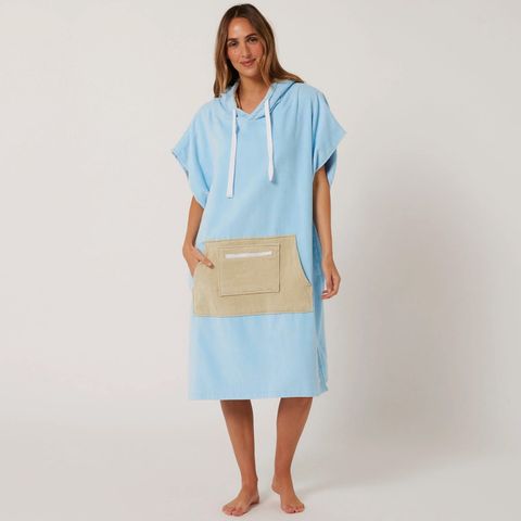 O&e Ladies Daydream Hooded Poncho -pale