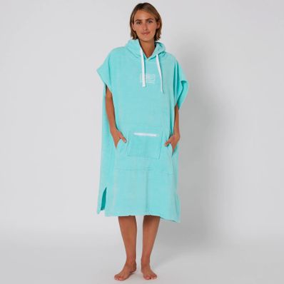 O&e Ladies Honey Hooded Poncho - Mint