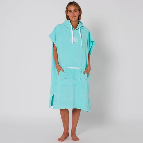 O&e Ladies Honey Hooded Poncho - Mint