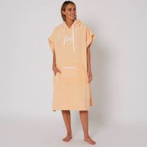 O&e Ladies Honey Hooded Poncho - Peach