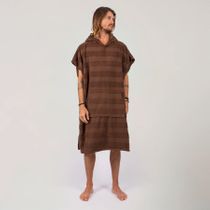 O&e Layz Men's Hooded Poncho - Cocoa