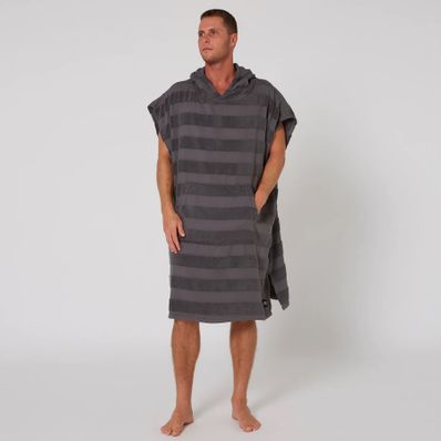 O&e Layz Men's Hooded Poncho - Charcoal