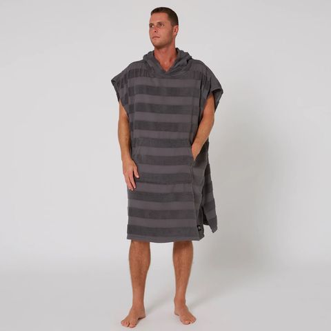 O&e Layz Men's Hooded Poncho - Charcoal