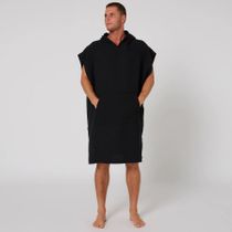 O&e  Mens Waffle Poncho - Black