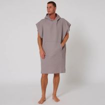 O&e  Mens Waffle Poncho - Fog