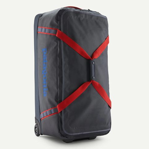 Patagonia Black Hole&reg; Wheeled Duffel 100L - Smolder Blue w/Amanita Red