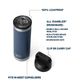 Yeti Rambler&reg; 18 oz (532 ml) Bottle With Chug Cap - Stag Red LTD Edition