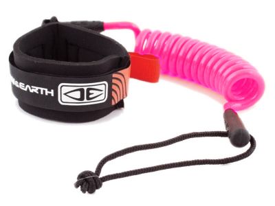 O&e Coiled Body Board Leash Pink