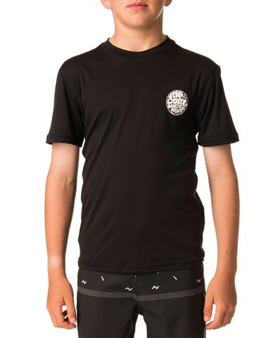 Rip Curl Junior Surflite Short Sleeve Uv Tee - Black