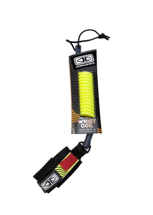 O&e Coiled Body Board Leash Fluro Yellow