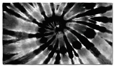 Leus Print Towel Tie Dye Black