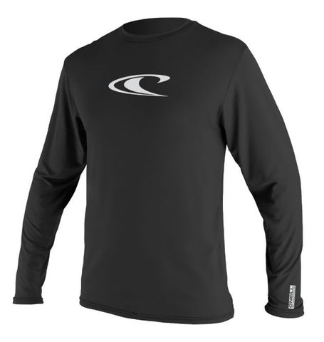 O'Neill Basic Skins Long Sleeve Rashie Tee -  Black