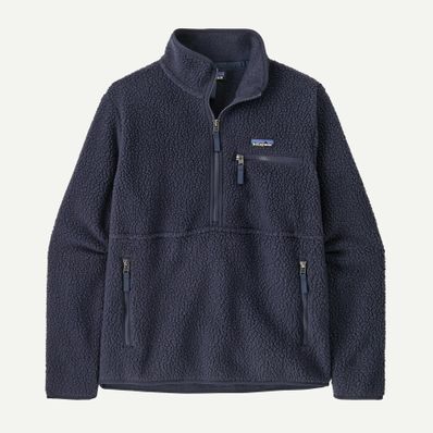 Women's Retro Pile Fleece Marsupial Pullover - Sunken Blue