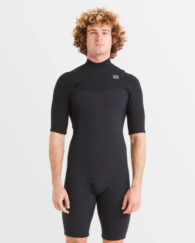 Billabong 2/2mm Revo Natural Chest Zip Springsuit - Black