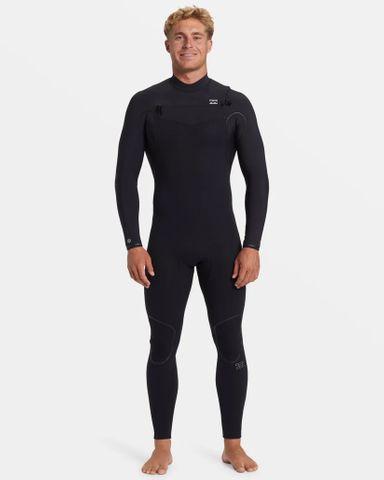 Billabong 3/2mm Furnace Natural Upcycler GBS Chest Zip Wetsuit - Black