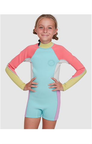 Billabong Teen Spring Fever Long Sleeve Spring Suit - Neon