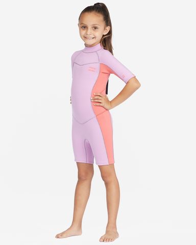 Billabong Toddler's Synergy Back Zip Spring Suit 2mm - Lavender Field