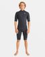 Billabong Absolute Natural Upcycler Chest Zip Short Sleeve Springsuit - Black