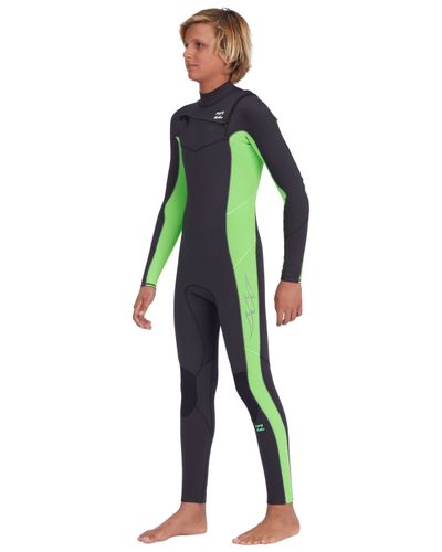 Billabong Boy's&nbsp; Absolute Chest Zip&nbsp;4/3 - Neon Green