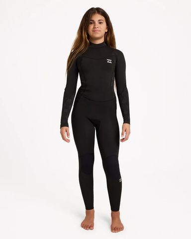 Billabong Girls Absolute Core 3/2 Back Zip - Black