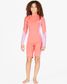 Billabong Girls' Synergy Long Sleeve Back Zip  Spring Suit 2/2 - Vintage Coral