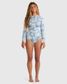 Billabong Salty Dayz Natural Long Sleeve Springsuit - Blue Shadow