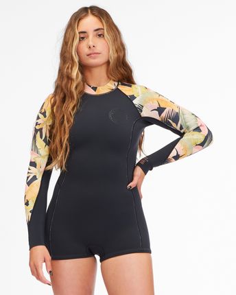 Billabong Spring Fever Springsuit Back Zip 2mm - Jungle Night 