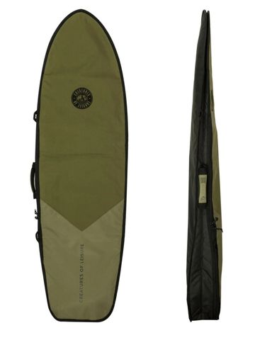 Creatures Hardwear Fish Day Use Surfboard Bag - Military/Black