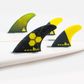 FCS II Al Merrick PC Tri-Quad Fin Set - Yellow