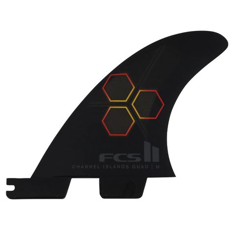 FCS II CI Upright Quad Rear Fin Set - Black 