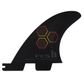 FCS II CI Upright Quad Rear Fin Set - Black 