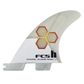 FCS II CI Upright Quad Rear Fin Set - White 