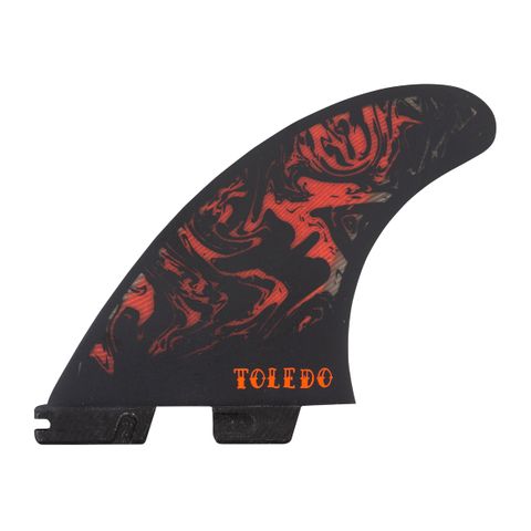 FCS II Filipe Toledo Tri Fins - Black Red