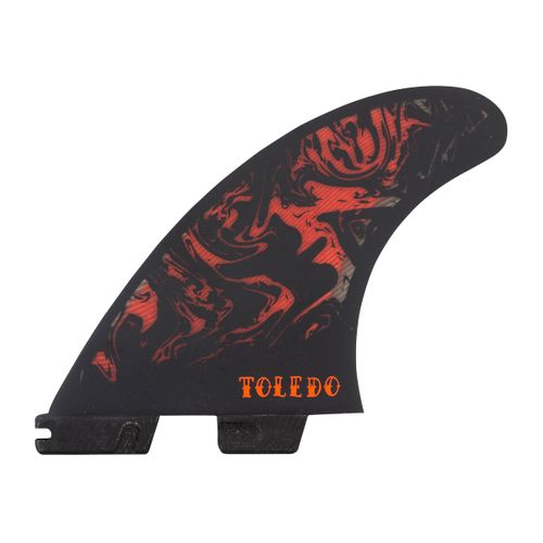 FCS II Filipe Toledo Tri Fins - Black Red