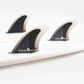 FCS II Reactor PC Tri Fin Set - Charcoal/Black