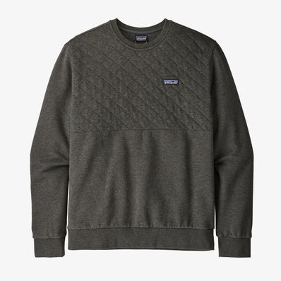 Men's Organic Cotton Quilt Crewneck Sweatshirt - Forge Grey