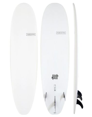 Modern Double Wide EpoxySoft Surfboard - White