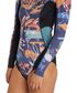 O'Neil Bahia Cheeky Long Sleeve Spring Suit - Navy Tropical