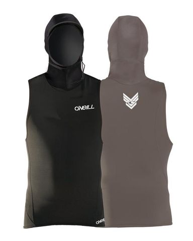 O'Neill Thermo Neo-Hooded Sleeveless Rash Vest - Black