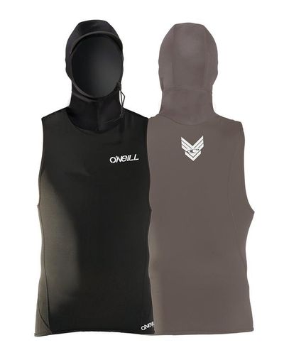 O'Neill Thermo Neo-Hooded Sleeveless Rash Vest - Black