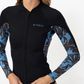 O'Neill Women's Bahia 1.5mm Wetsuit Jacket Front Zip - Seawater Floral