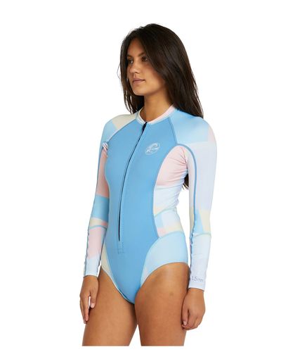 O'Neill&nbsp;Women's Bahia Neo Skins LS Spring Suit 1mm - Fog/Sundae/Sundae