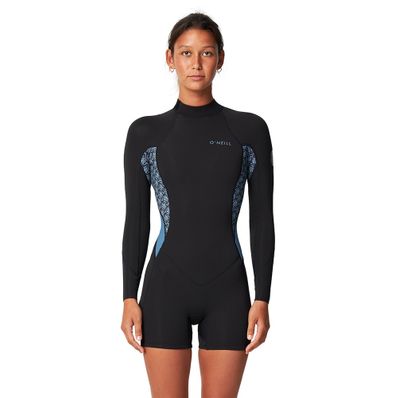 O'Neill Women's Bahia Back Zip Boyleg 2mm Spring Suit - Aloha Tile