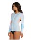 O'Neill Women's Bahia Front Zip Long Sleeve Rash Vest - Fog/Sundae