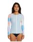 O'Neill Women's Bahia Front Zip Long Sleeve Rash Vest - Fog/Sundae