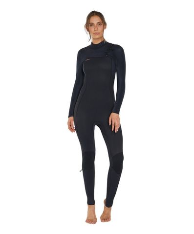 Oneill Womens Hyperfreak 4/3 Chest Zip Black