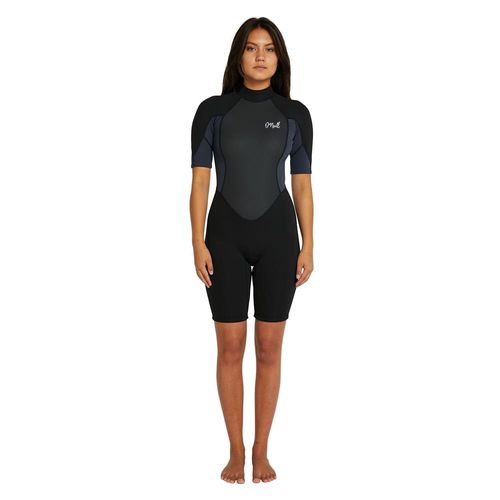 O'Neill Women's Reactor 2 Back Zip Short Sleeve Spring Suit - Black