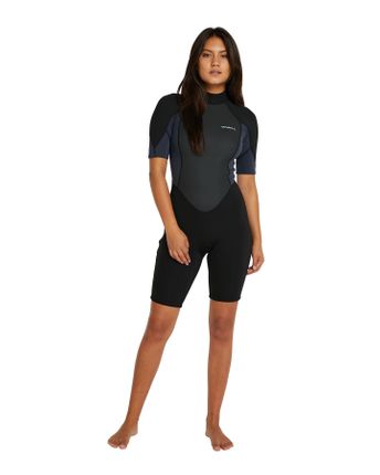 O'Neill Women's Reactor II Back Zip Springsuit 2mm - Black/Gunmetal