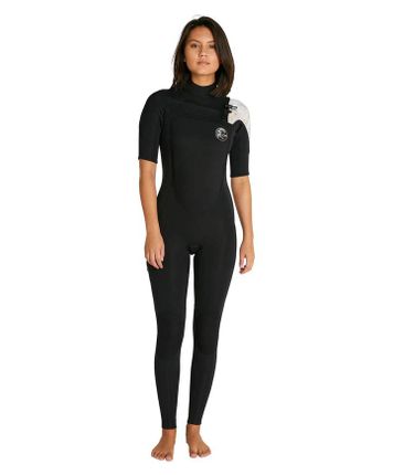 O'Neill Bahia 2mm Short Arm Steamer Wetsuit - Black/Tropical Leopard