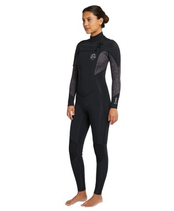 O'Neill Bahia Chest Zip 4/3 - Black Night Reef